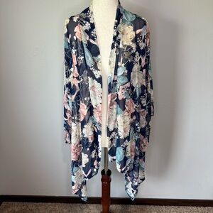1.4.3. Story by Line Up Floral Kimono with Blue and Pink Accents